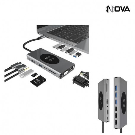 Convertisseur 15 en 1 USB-C Hub - Multi fonction - BASIX T15