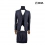 Ensemble Costume 3 pièces avec Gilet - Bleu de nuit - CTM261