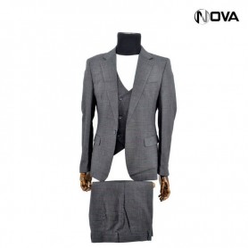 Ensemble Costume 3 pièces avec Gilet - Gris - CTM262