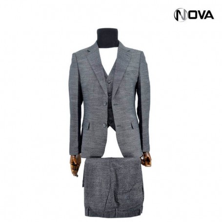 Ensemble Costume 3 pièces avec Gilet - Gris - CTM265