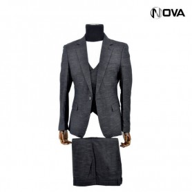 Ensemble Costume 3 pièces avec Gilet - Gris - CTM268