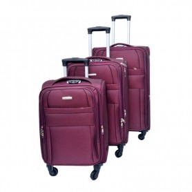 Lot 3 Valises Souples - 4 roulettes pivotantes - VLS304