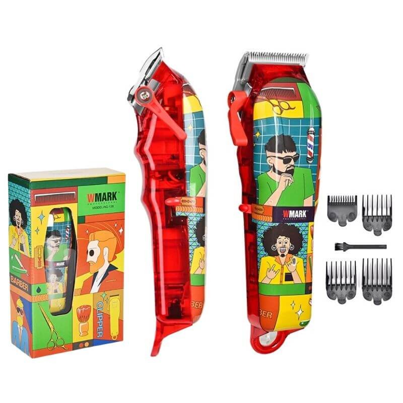 Tondeuse Cheveux Et Barbe Sans Fil USB Rechargeable - 4 Têtes - Style Vintage T-Blade Pro