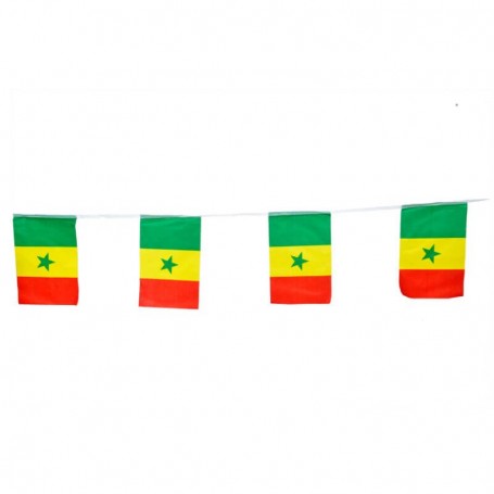 Banderole Sénégal - 15 drapeaux - Longueur 3M - SN62
