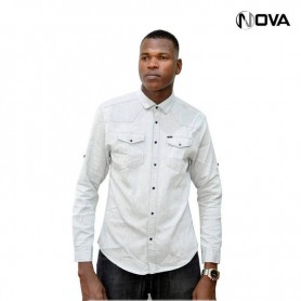 Chemise Jean pour Homme en Denim Classique - CHM867