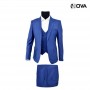 Costume 3 pièces - Veste - Pantalon - Gilet - Bleu - CTM308