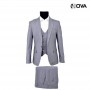 Costume 3 pièces - Veste - Pantalon - Gilet - Gris - CTM309