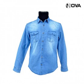 Chemise Jean pour Homme - Manches Longues - CHM881