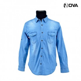 Chemise Jean pour Homme - Manches Longues - CHM883