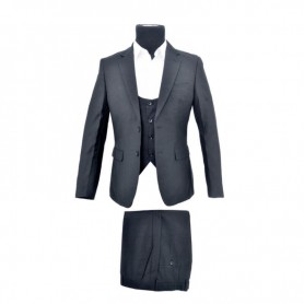 Costume 3 pièces - Veste - Pantalon - Gilet - Gris - CTM321