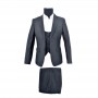 Costume 3 pièces - Veste - Pantalon - Gilet - Gris - CTM321