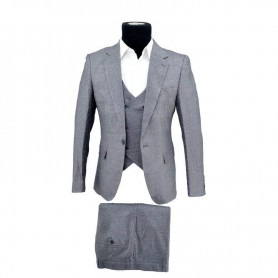 Costume 3 pièces - Veste - Pantalon - Gilet - Gris - CTM325