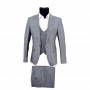 Costume 3 pièces - Veste - Pantalon - Gilet - Gris - CTM325