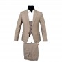 Costume 3 pièces - Veste - Pantalon - Gilet - Beige - CTM326
