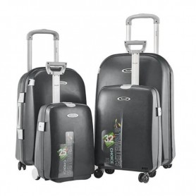 Lot de 4 valises Bubule en Polypropylène - 4 roues rotatives - VLS309