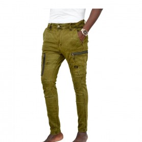 Pantalon Homme - Coupe Ajustée - Vert - PTL475