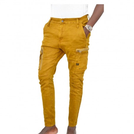 Pantalon Homme - Coupe Ajustée - Camel - PTL476