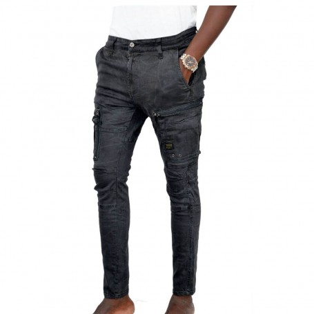 Pantalon Homme - Coupe Ajustée - Black - PTL478