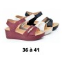 Sandale fille -  talon compensée - tendance et confort - ENF377