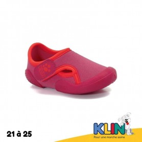Chaussure bébé avec scratch - all pink - KLIN - ENF443