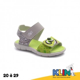 Sandale bébé - gris vert - KLIN - ENF462