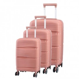 Lot de 3 Valises de voyage en ABS - Empilable - Poignée télescopique - VLS330