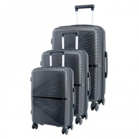 Lot de 3 Valises de voyage en ABS - Empilable - Poignée télescopique - VLS331