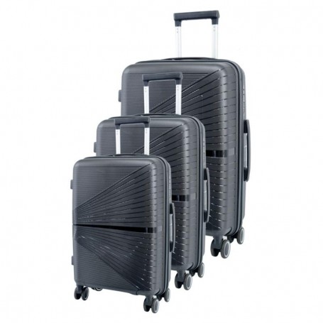 Lot de 3 Valises de voyage en ABS - Empilable - Poignée télescopique - VLS331