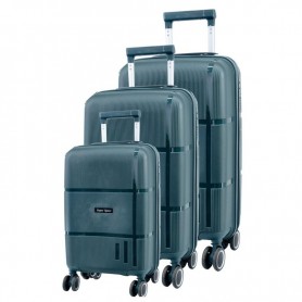 Lot de 3 Valises de voyage en ABS - Empilable - Poignée télescopique - VLS332