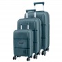 Lot de 3 Valises de voyage en ABS - Empilable - Poignée télescopique - VLS332