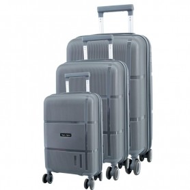 Lot de 3 Valises de voyage en ABS - Empilable - Poignée télescopique - VLS333