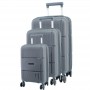 Lot de 3 Valises de voyage en ABS - Empilable - Poignée télescopique - VLS333