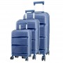 Lot de 3 Valises de voyage en ABS - Empilable - Poignée télescopique - VLS334