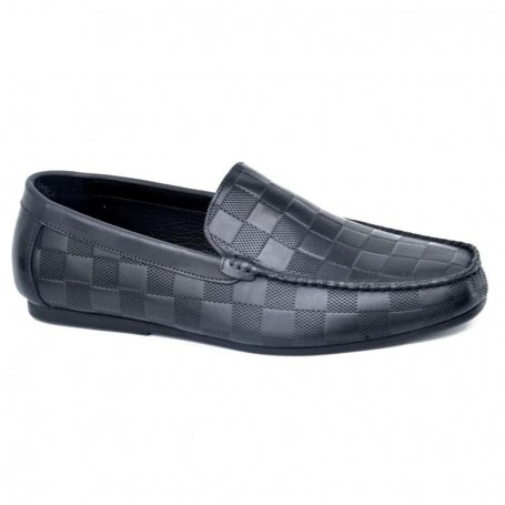 Mocassins homme - chaussures en cuir - noir - MOC512