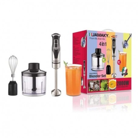 Mixeur 4 en 1 - 2000W - Acier Inoxydable - Jamaky JMK3013