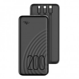 Itel – Power Bank Star200C - 20000mAh - 3 cables intégrés - 10W