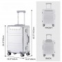 Valise rigide en aluminium - 61 cm - 24 pouces - 8 Roues pivotantes - VLS338