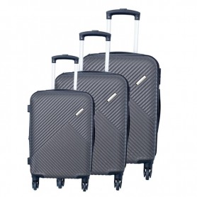 Ensemble de Valises Diagonales Gris Anthracite - VLS343