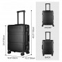 Valise rigide en aluminium - 24 pouces - Mode sans fermeture éclair - VLS339