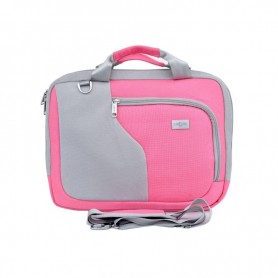 Sac Ordinateur Femme Elégant - 14 pouces - Gris et Rose - SC2490