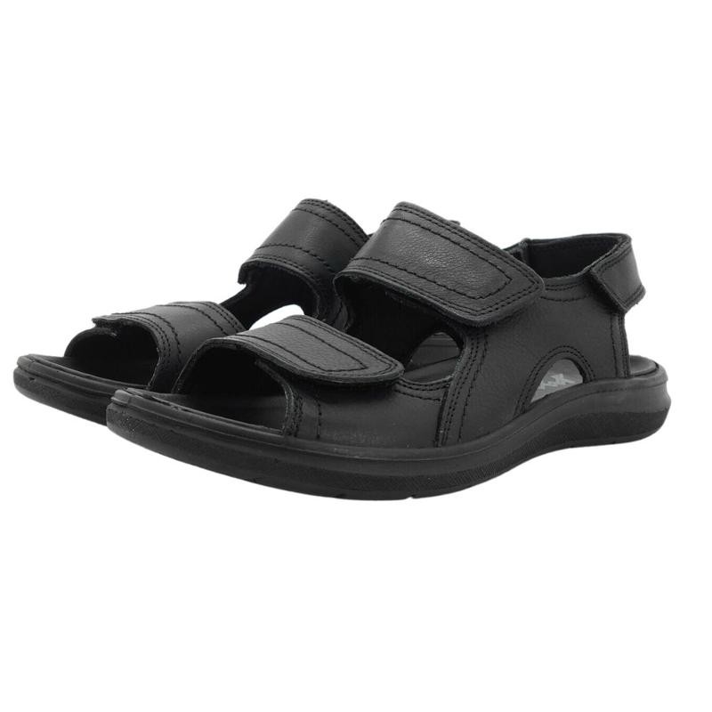 Sandales Homme Ulisse En Cuir Véritable Noir - Fabriqué à La Main En Italie - Style Gladiateur