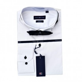 Chemise Blanche Slim avec Nœud Papillon - CHM932