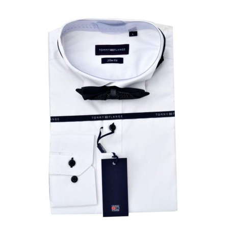 Chemise Blanche Slim avec Nœud Papillon - CHM932