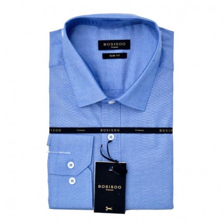 Chemise Homme Bleu Clair Coupe Élégante - Manches longues - CHM936