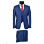 Costume Bleu Texturé Élégance Moderne - CTM353
