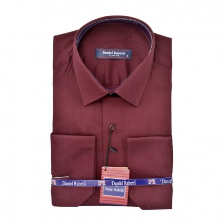 Chemise homme slim fit bordeaux - CHM951