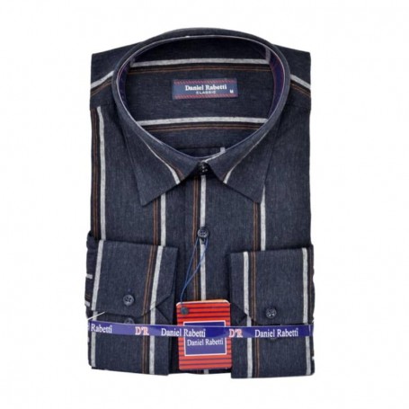 Chemise homme slim fit à rayures - CHM952
