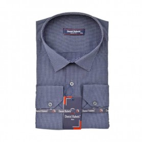 Chemise homme slim fit à rayures bleues et blanches - CHM954