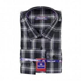 Chemise homme classique à carreaux noirs et blancs - CHM956