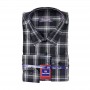 Chemise homme classique à carreaux noirs et blancs - CHM956